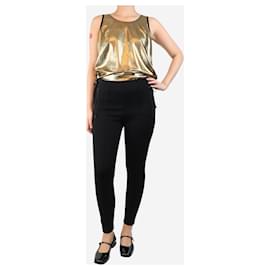Balenciaga-Black elasticated trousers - size UK 10-Black