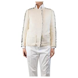 Lanvin-Cream tweed jacket - size UK 8-Cream