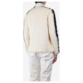 Lanvin-Cream tweed jacket - size UK 8-Cream