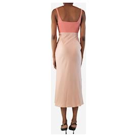 Autre Marque-Pink midi tonal dress - size UK 4-Pink