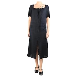 Autre Marque-Black linen midi dress - size S-Black