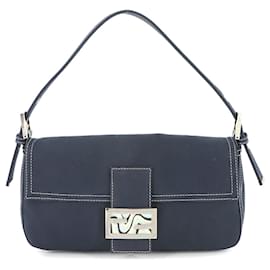 Fendi-Sac à bandoulière Fendi Mamma Baguette-Bleu Marine