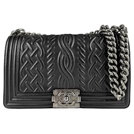 Chanel-Chanel Boy Shoulder Bag in Black Leather-Black