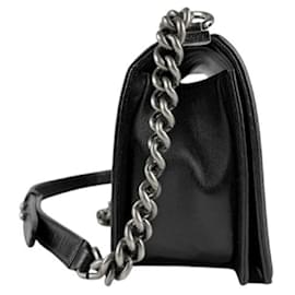Chanel-Chanel Boy Shoulder Bag in Black Leather-Black