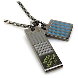 Louis Vuitton-Louis Vuitton Gunmetal Necklace-Metallic