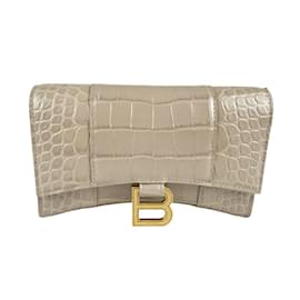 Balenciaga-Portefeuille Chaîne Balenciaga en Beige-Beige