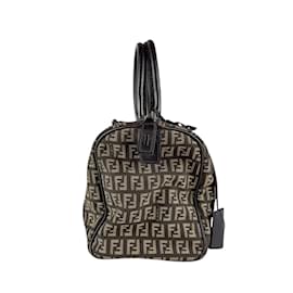 Fendi-Sac à main Fendi Zucchino-Marron