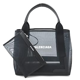 Balenciaga-Sac à main en mesh noir Balenciaga-Noir