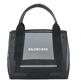 Balenciaga-Sac à main en mesh noir Balenciaga-Noir