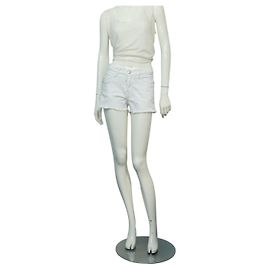Zadig & Voltaire Short Storm Denim Strass Blanc Blanc