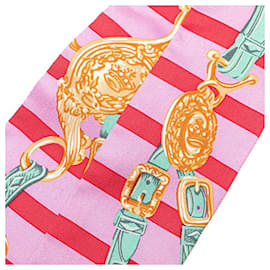 Hermès-Hermes Silk Twilly Scarf-Pink