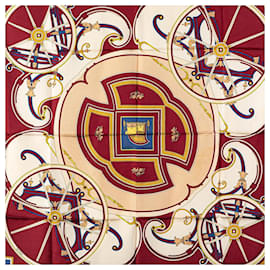 Hermès-Hermes Silk Scarf WASHINGTON’S CARRIAGE-Blue
