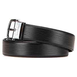 Louis Vuitton-Louis Vuitton Leather Belt M6833-Black