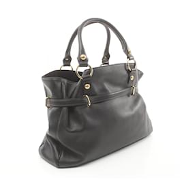Céline-Celine Anita Leather Tote Bag Black-Black