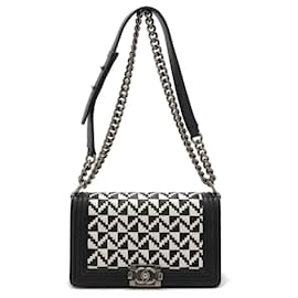 Chanel-Chanel Boy Matelasse Leather Chain Bag-Black
