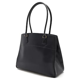Hermès-Sac Tote Box en cuir de veau Hermes-Bleu
