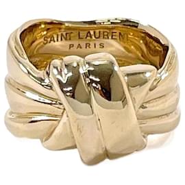 Yves Saint Laurent-Yves Saint Laurent Metal Ring Gold-Golden,Metallic