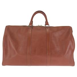 Louis Vuitton-Louis Vuitton Epi Keepall 50 Bag M42963-Brown