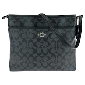Coach-Coach Signature PVC Shoulder Bag-Black