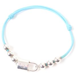 Pulseira de contas Silver Lockit da Louis Vuitton Azul