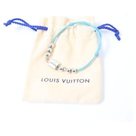 Louis Vuitton-Louis Vuitton Silver Lockit Beads Bracelet-Blue