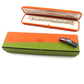 Hermès-HERMES Chene Dunkle MM Bracelet SV925-Silvery,Metallic