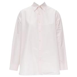 Balenciaga-Chemise oversize à col pincé avec bouton Balenciaga-Rose