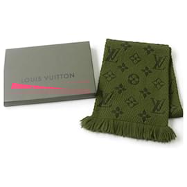 Louis Vuitton-Louis Vuitton Monogram Silk Blend Scarf-Red