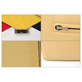 Céline-Celine 2way Shoulder/clutch Bag Yellow-Yellow