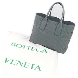 Bottega Veneta-Bottega Veneta Intrecciato Leather Tote Bag-Blue