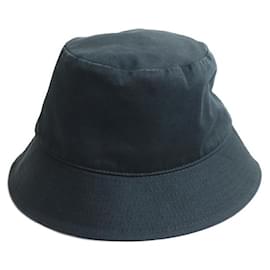 Céline-Celine Logo Embroidery Bucket Hat Black Unisex-Black