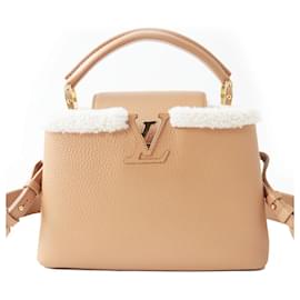 Louis Vuitton-Louis Vuitton Capucines BB Handbag M59267-Brown,Beige