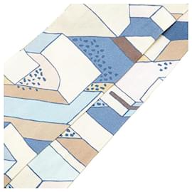 Hermès-Hermes Silk Twilly Scarf Multicolor-Pink