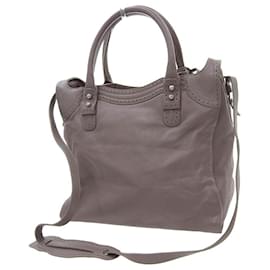 Balenciaga-Sac 2WAY Rivacity en cuir Balenciaga marron-Marron