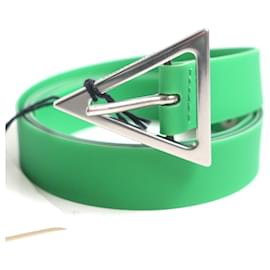 Bottega Veneta-Bottega Veneta Triangle Buckle Rubber Belt-Green