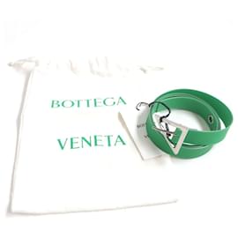 Bottega Veneta-Bottega Veneta Triangle Buckle Rubber Belt-Green