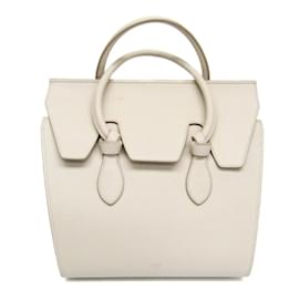 Céline-Celine TIE Women's Leather Handbag in Cream-Cream