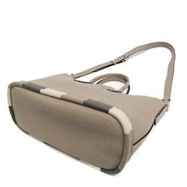 Fendi-Sac à main en cuir pour femme Fendi Selleria 8BH349-Gris