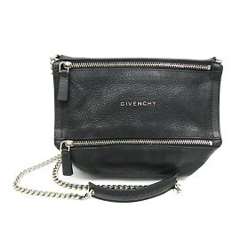 Givenchy Pandora Mini Chain Leather Shoulder Bag Black