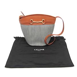 Céline-Celine Bucket 192072 Women's Shoulder Bag-Brown,Navy blue