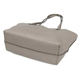 Fendi-Sac à main en cuir pour femme Fendi Selleria 8BH099-Bronze