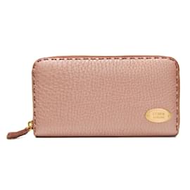 Fendi-Portefeuille long en cuir pour femmes Fendi Selleria 8M0299-Doré