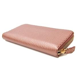 Fendi-Fendi Selleria 8M0299 Women's Leather Long Wallet-Golden