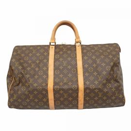 Louis Vuitton-Louis Vuitton Monogram Keepall 55 Boston Bag-Brown