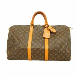 Louis Vuitton-Louis Vuitton Monogram Keepall 50 Boston Bag-Brown