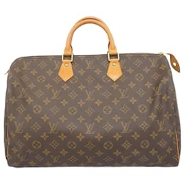 Louis Vuitton-Louis Vuitton Monogram Speedy 40 Handbag-Brown
