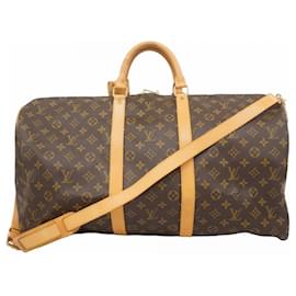 Louis Vuitton-Louis Vuitton Monogram Keepall Bandouliere 55-Brown