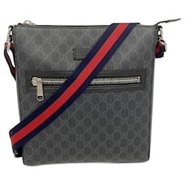 Gucci-Gucci Shoulder Bag GG Supreme Sherry Line 474137-Black,Red,Navy blue