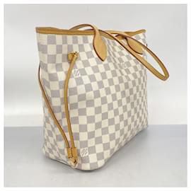 Louis Vuitton-Louis Vuitton Damier Azur Neverfull MM Tote Bag-White