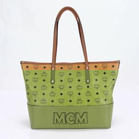 MCM-MCM Visetos Leather Shoulder Bag-Brown